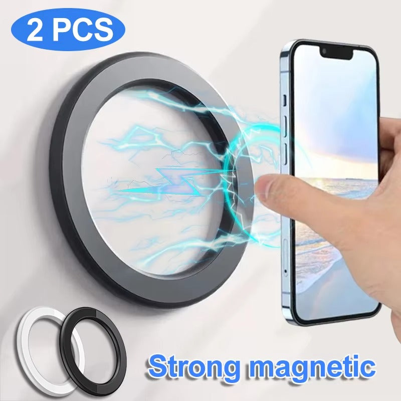 High-Quality iPhone MagSafe Magnetic Ring Holder, Universal Steel Wall & Car Phone Stand with Strong Magnetic Mount for Secure Hands-Free Use