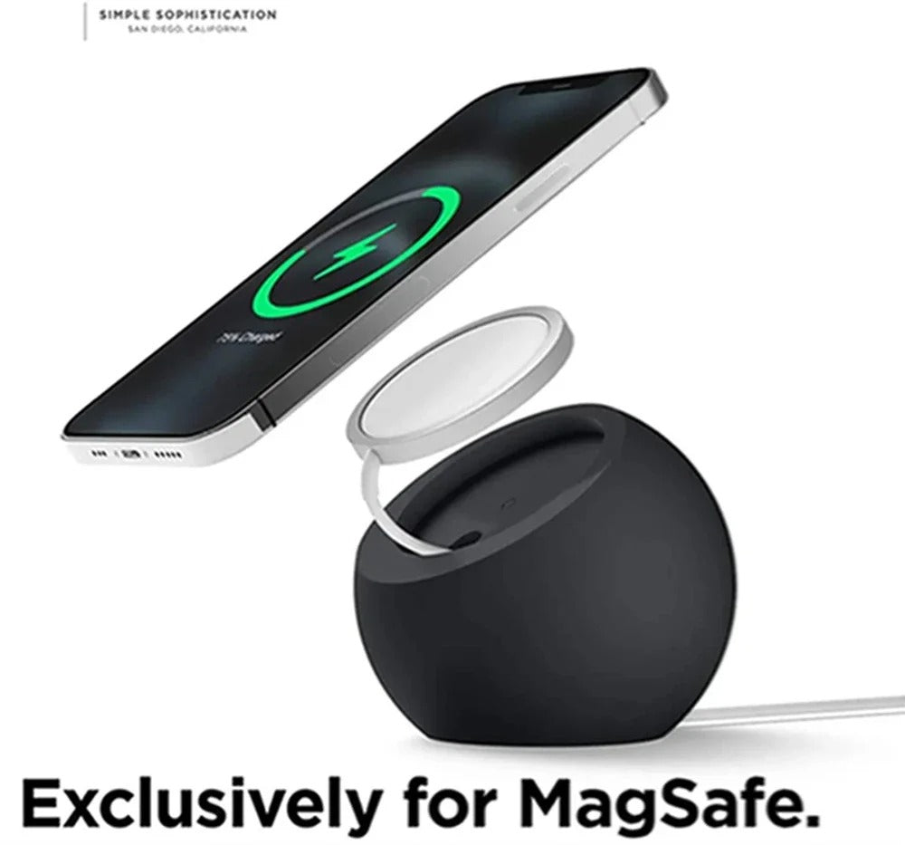 High-Quality iPhone MagSafe Silicone Desk Stand, Magnetic Desktop Base for Wireless Charging with Stable Non-Slip Holder Design