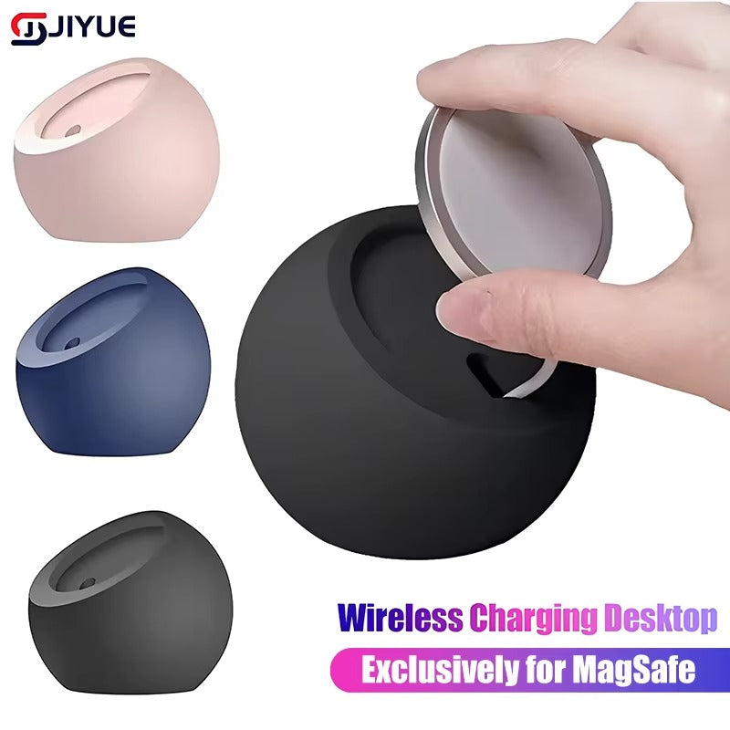 High-Quality iPhone MagSafe Silicone Desk Stand, Magnetic Desktop Base for Wireless Charging with Stable Non-Slip Holder Design