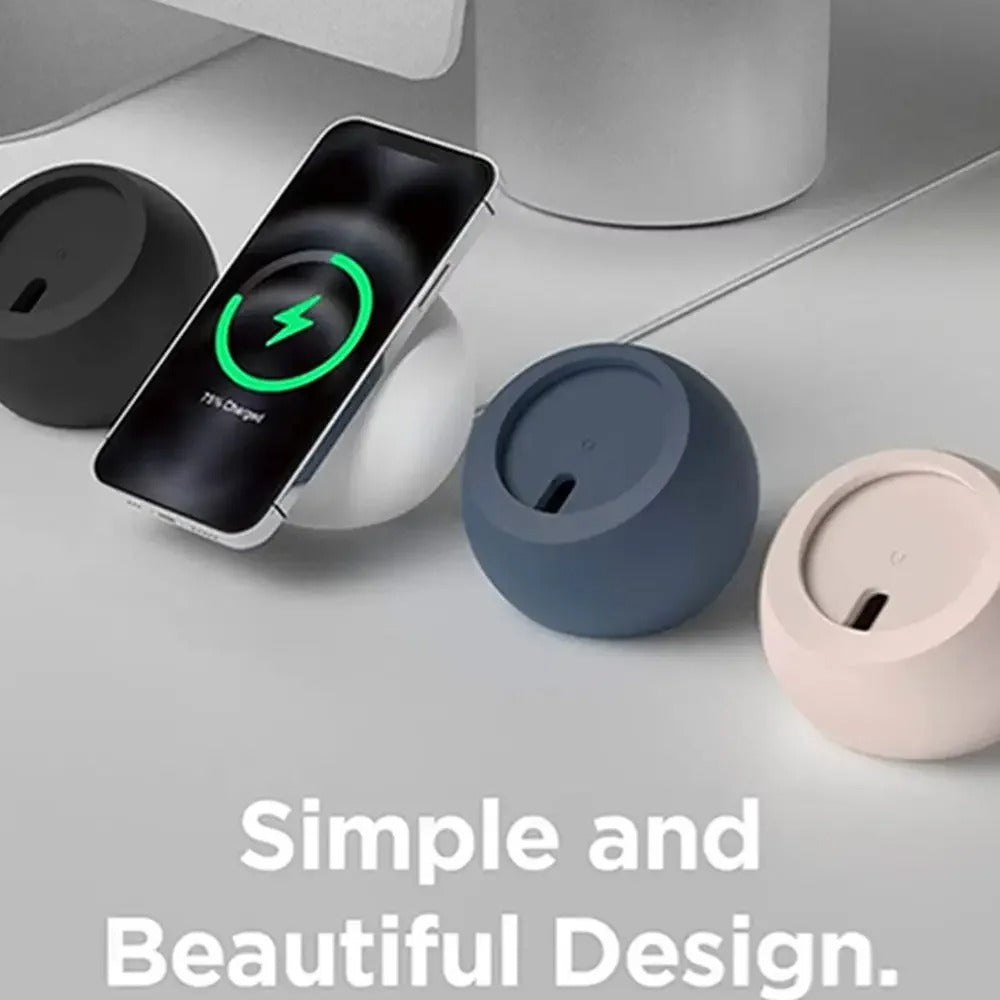 High-Quality iPhone MagSafe Silicone Desk Stand, Magnetic Desktop Base for Wireless Charging with Stable Non-Slip Holder Design