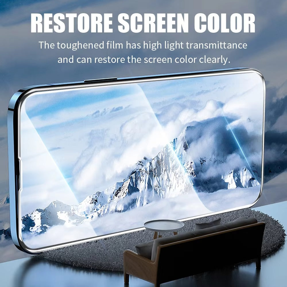High-Quality iPhone Screen Protector in Tempered Glass – Clear Display Protection with Smudge Resistance, Scratch Defense & Shatter-Control Front Film