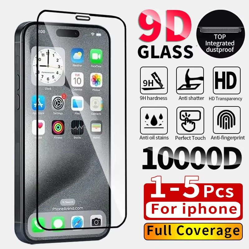High-Quality iPhone Tempered Glass Screen Protector – Clear HD Protective Film with Anti-Fingerprint Surface, Scratch Resistance & Shatter Protection