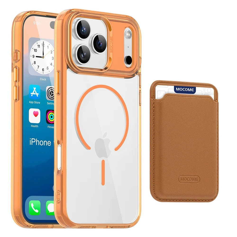 Impact-Ready iPhone Magnetic Case with Detachable Wallet, Shockproof TPU & PC Protective Cover, MagSafe-Compatible Card Holder Design
