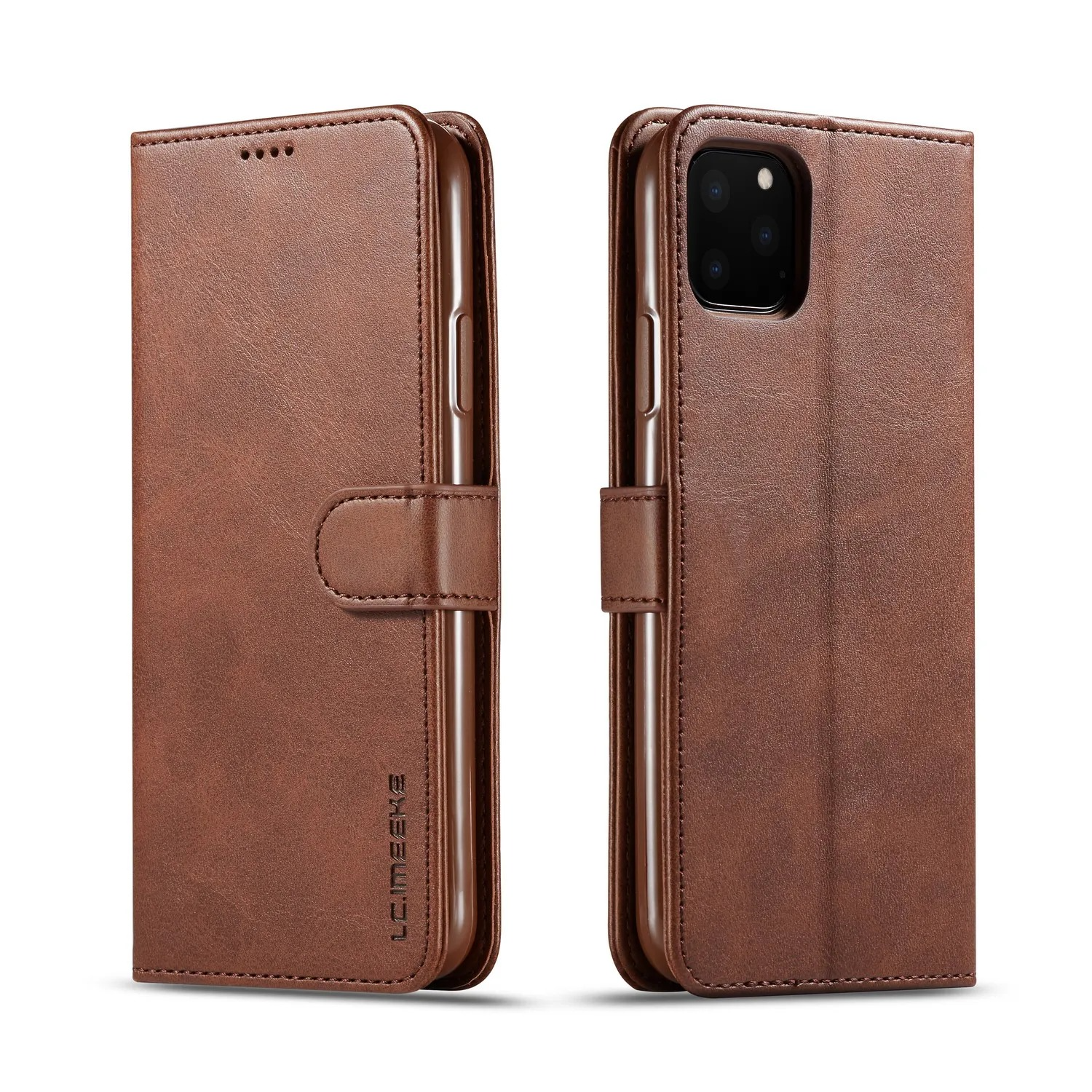 Luxury iPhone Case — Leather Wallet Flip Cover with Card Slot, Anti-Fingerprint, Anti-Scratch, Non-Slip, Full Protection, Artificial Leather Design