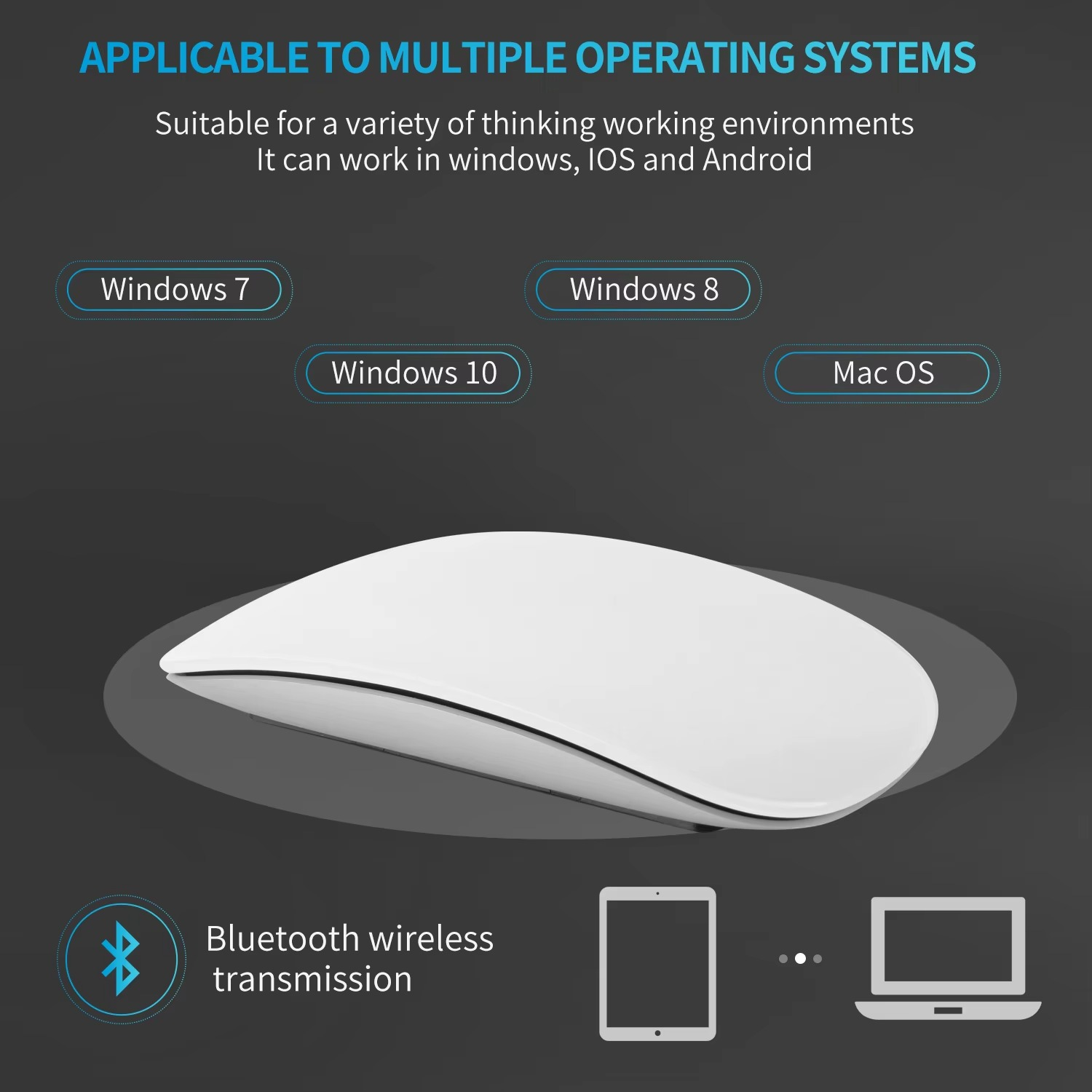 Luxury Apple Magic Mouse – Wireless Bluetooth Multi-Touch Mouse for MacBook, iMac & iPad
