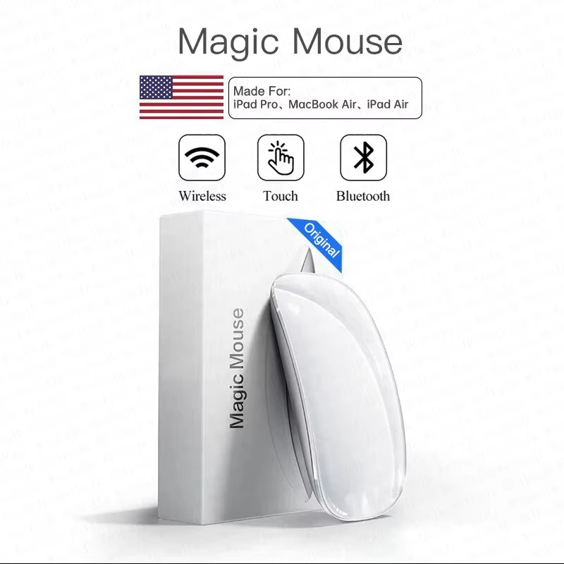 Luxury Apple Magic Mouse – Wireless Bluetooth Multi-Touch Mouse for MacBook, iMac & iPad