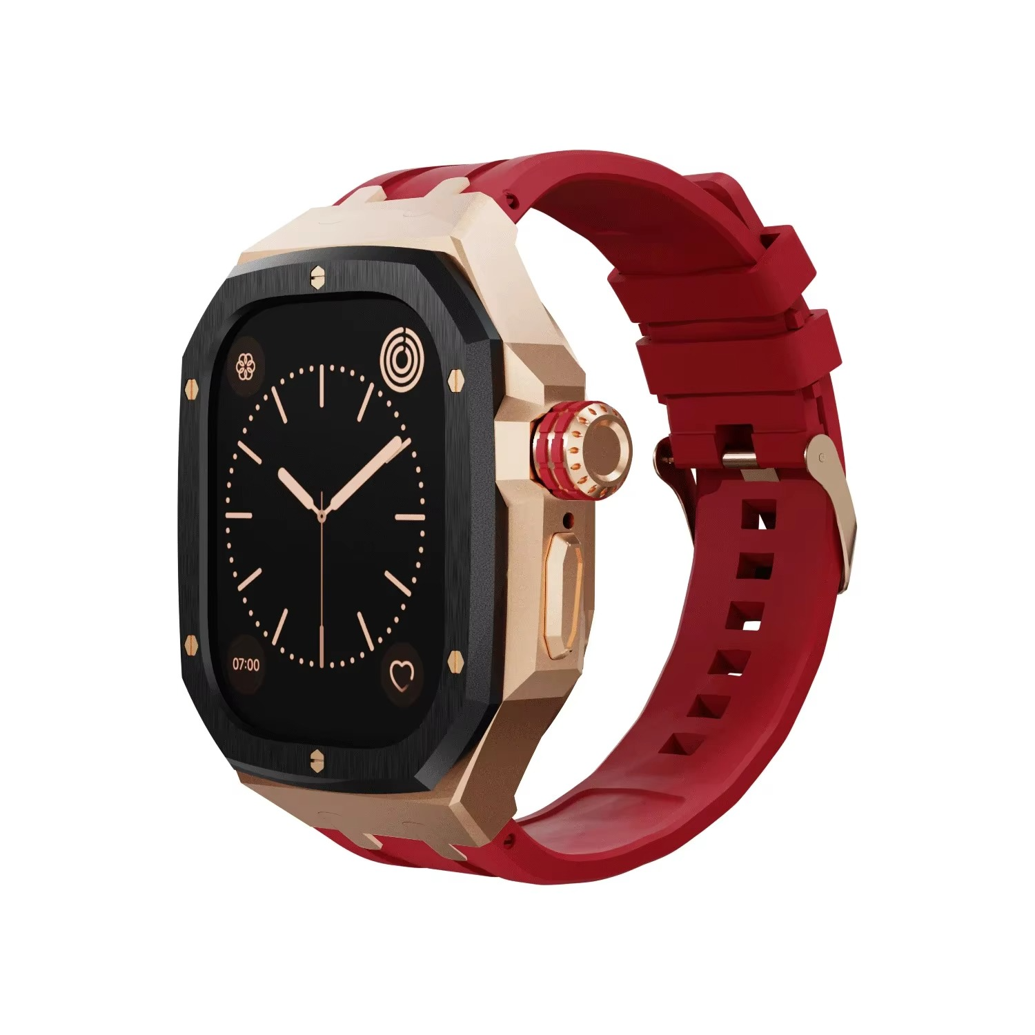 Luxury Apple Watch Stainless Steel Case & Strap Mod Kit, Premium Upgrade Protective Frame & Metal Band Set