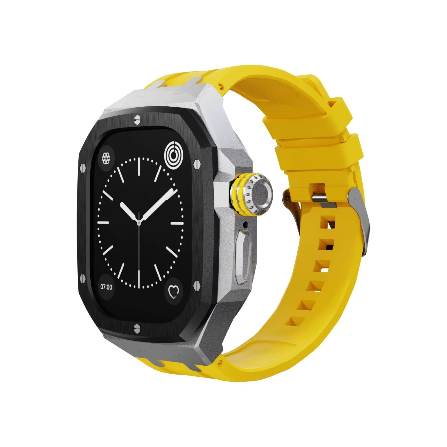 Luxury Apple Watch Stainless Steel Case & Strap Mod Kit, Premium Upgrade Protective Frame & Metal Band Set