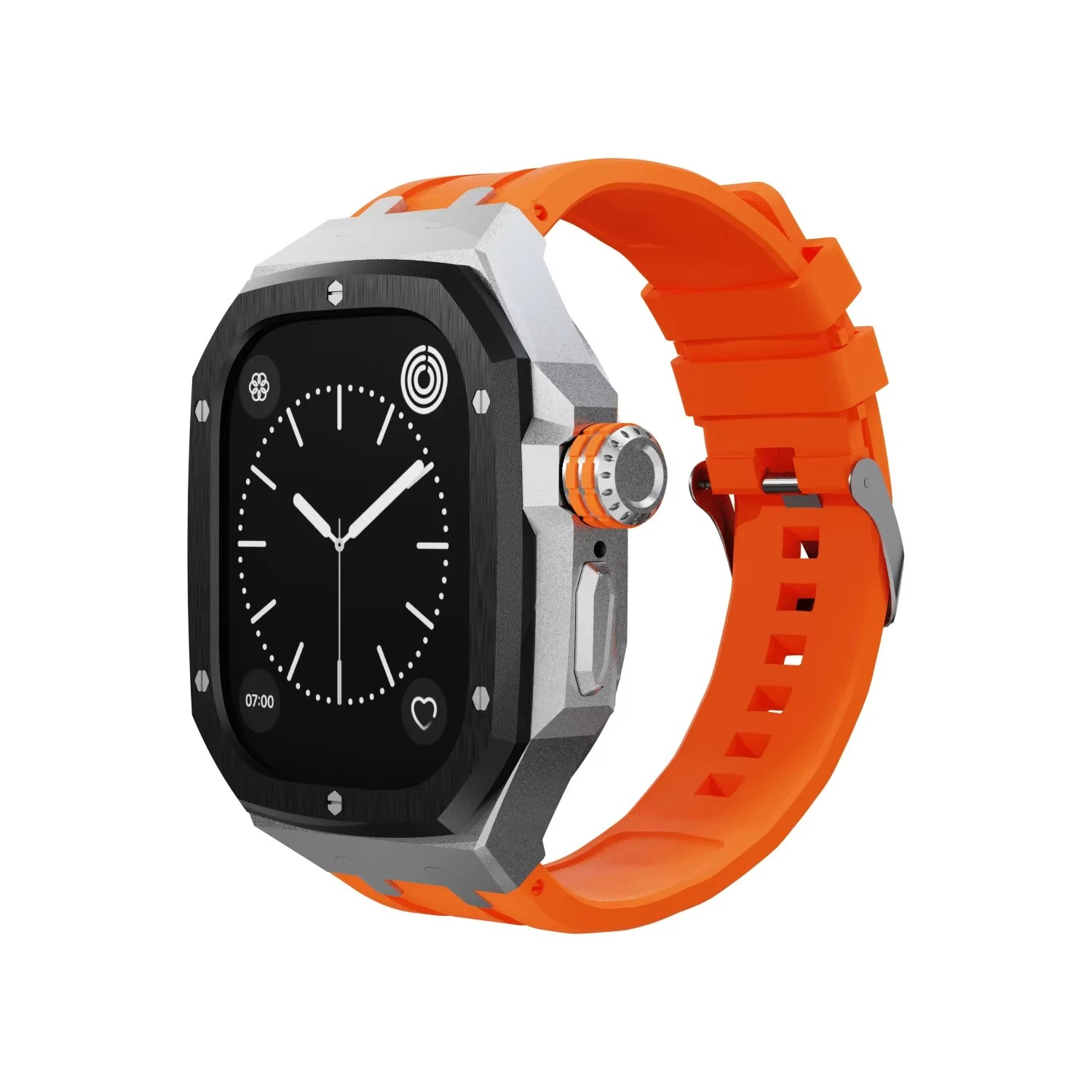 Luxury Apple Watch Stainless Steel Case & Strap Mod Kit, Premium Upgrade Protective Frame & Metal Band Set