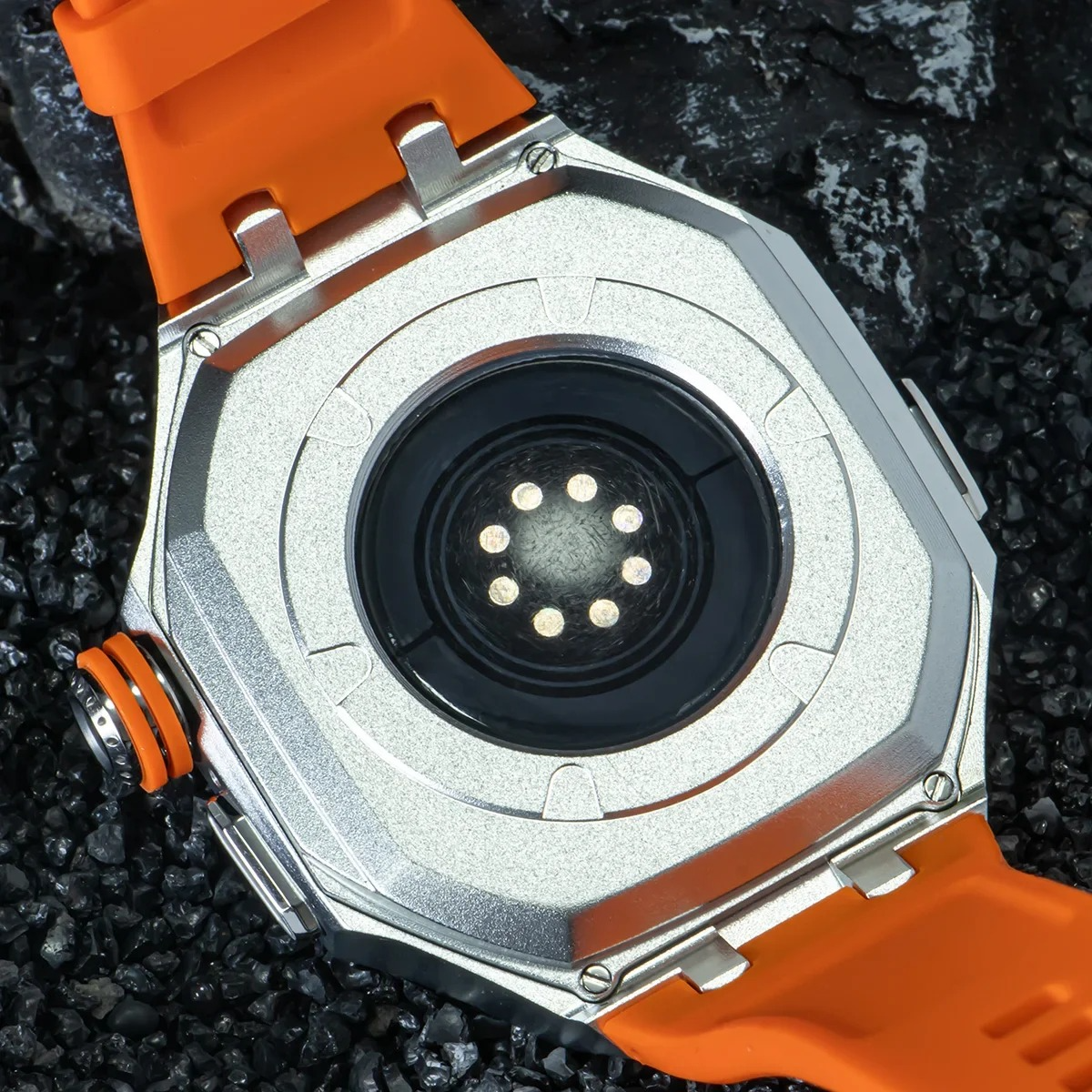 Luxury Apple Watch Stainless Steel Case & Strap Mod Kit, Premium Upgrade Protective Frame & Metal Band Set