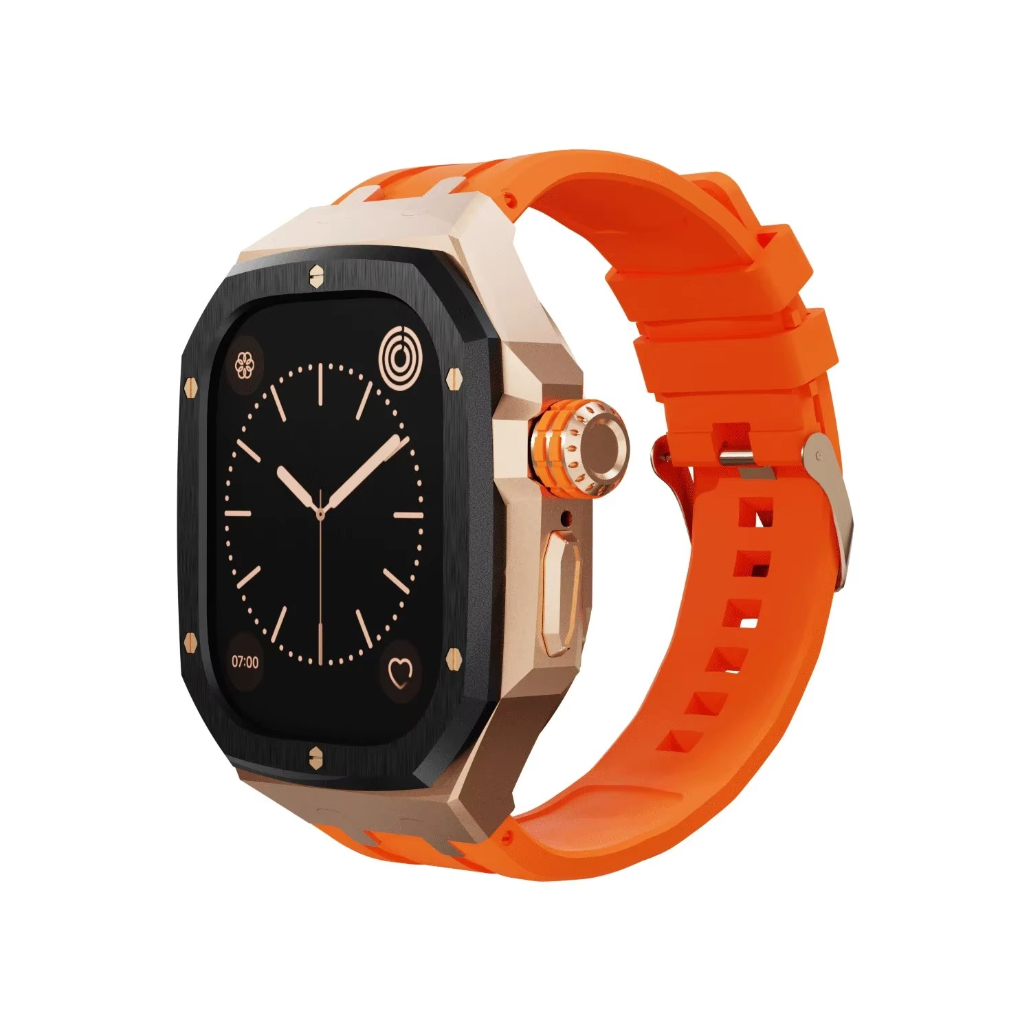 Luxury Apple Watch Stainless Steel Case & Strap Mod Kit, Premium Upgrade Protective Frame & Metal Band Set