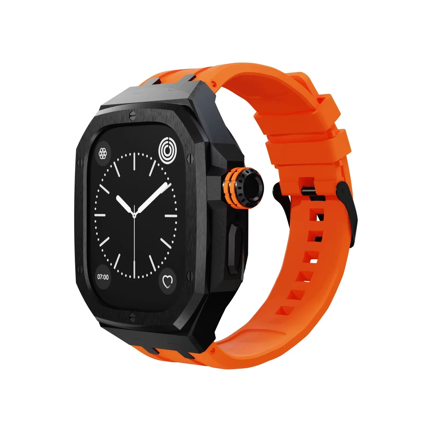 Luxury Apple Watch Stainless Steel Case & Strap Mod Kit, Premium Upgrade Protective Frame & Metal Band Set