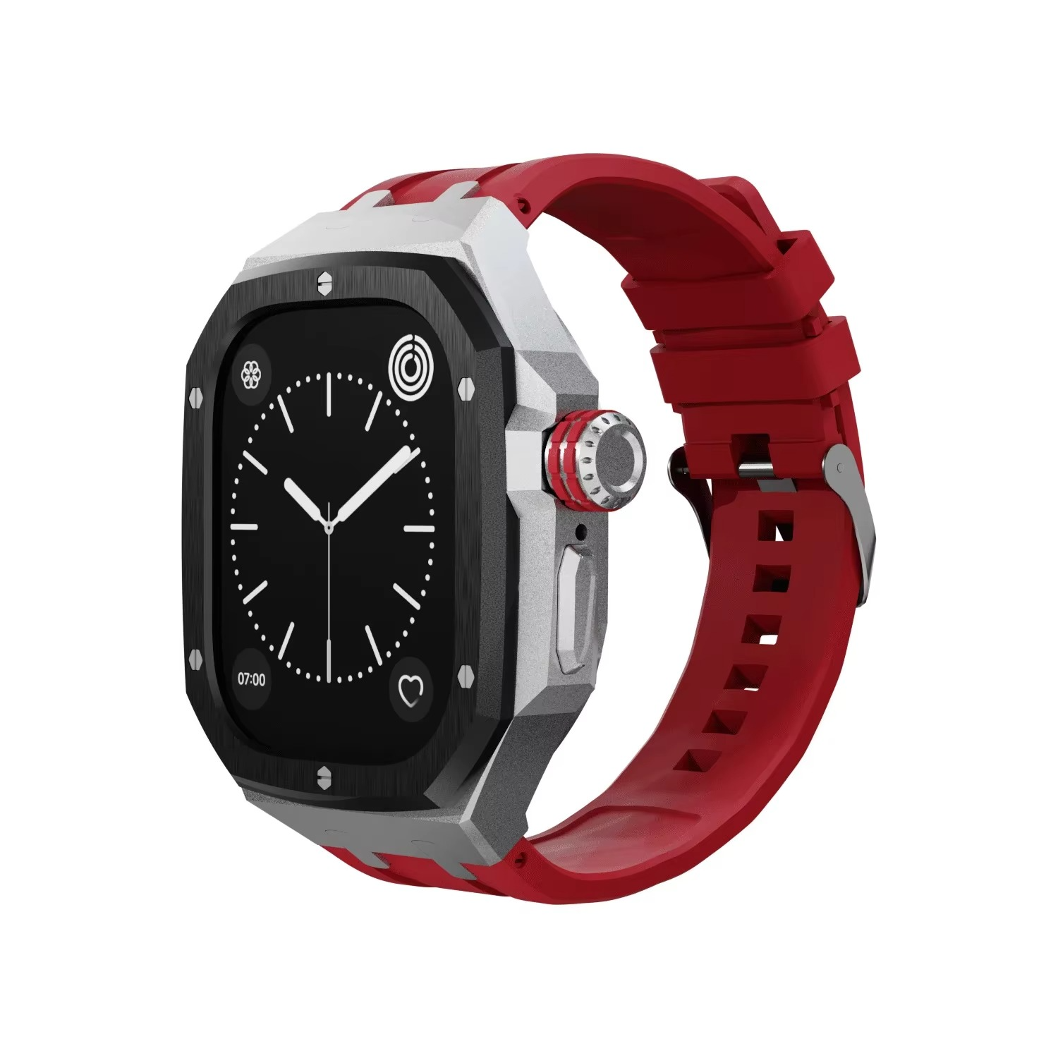 Luxury Apple Watch Stainless Steel Case & Strap Mod Kit, Premium Upgrade Protective Frame & Metal Band Set