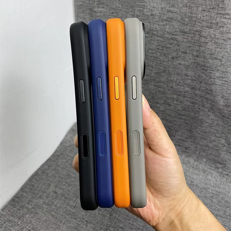 Luxury iPhone Case — MagSafe-Compatible Shockproof Matte Hard Cover with Camera Control Button, Translucent Frosted Anti-Fingerprint Non-Slip Design