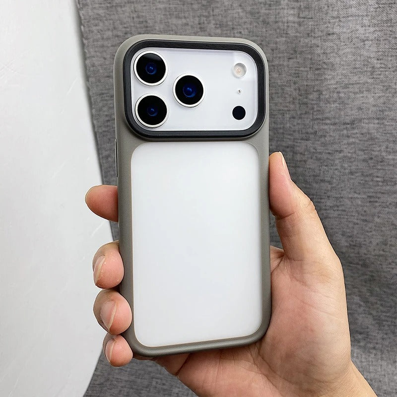 Luxury iPhone Case — MagSafe-Compatible Shockproof Matte Hard Cover with Camera Control Button, Translucent Frosted Anti-Fingerprint Non-Slip Design
