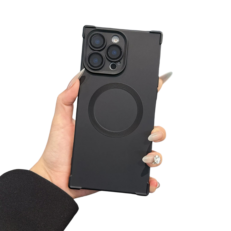 Luxury Magnetic iPhone Case MagSafe Compatible Shockproof Soft Bumper — Matte Anti-Fingerprint Cover, Non-Slip Grip, Wireless Charging Friendly