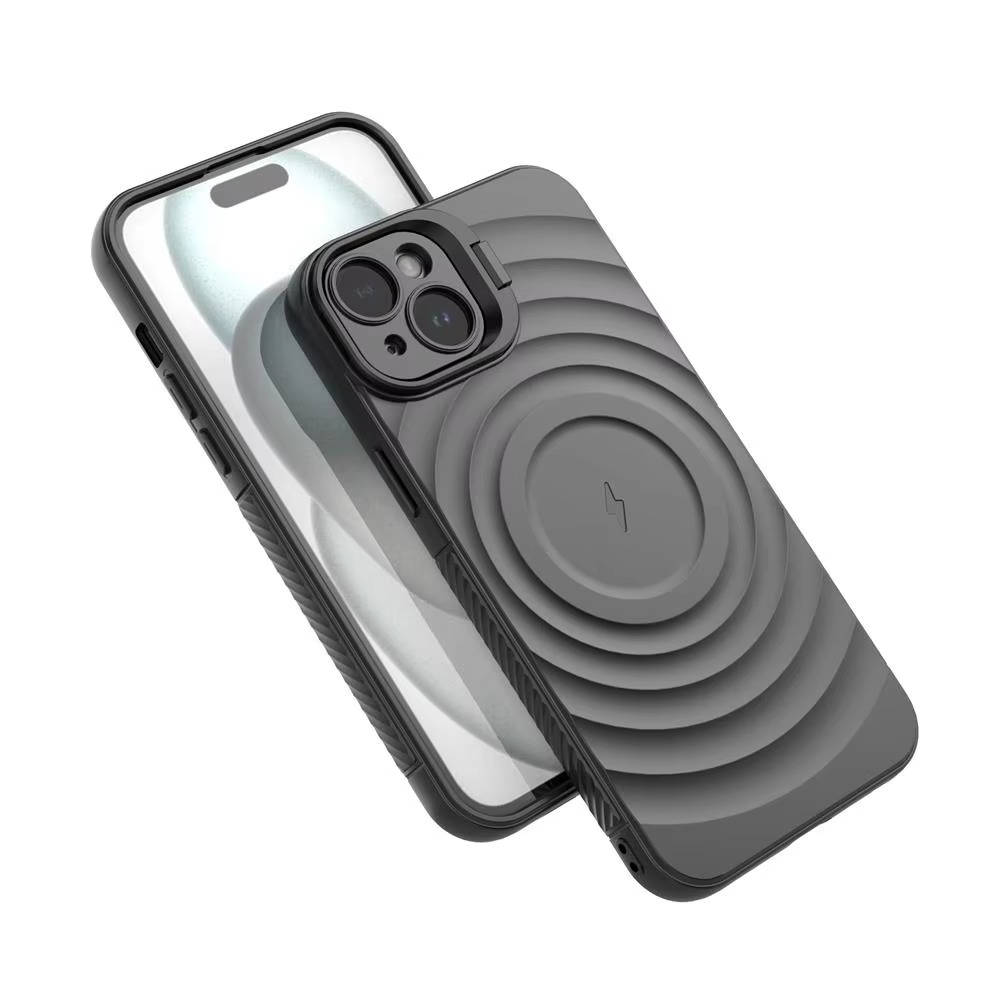 Luxury Magnetic iPhone Case — Adjustable Lens Mount Soft Silicone Cover, Shockproof, Anti-Fingerprint, Anti-Scratch, Dustproof, Non-Slip, Magsafe Compatible