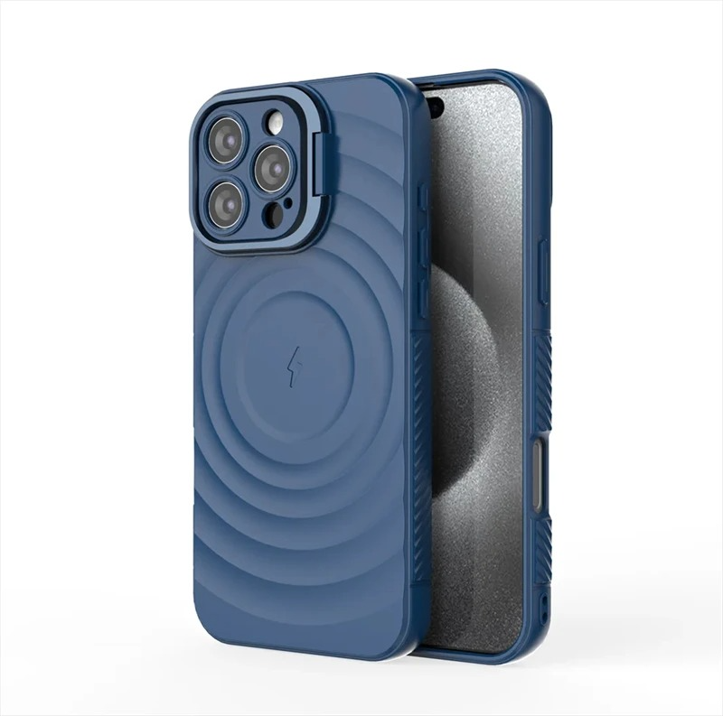 Luxury Magnetic iPhone Case — Adjustable Lens Mount Soft Silicone Cover, Shockproof, Anti-Fingerprint, Anti-Scratch, Dustproof, Non-Slip, Magsafe Compatible