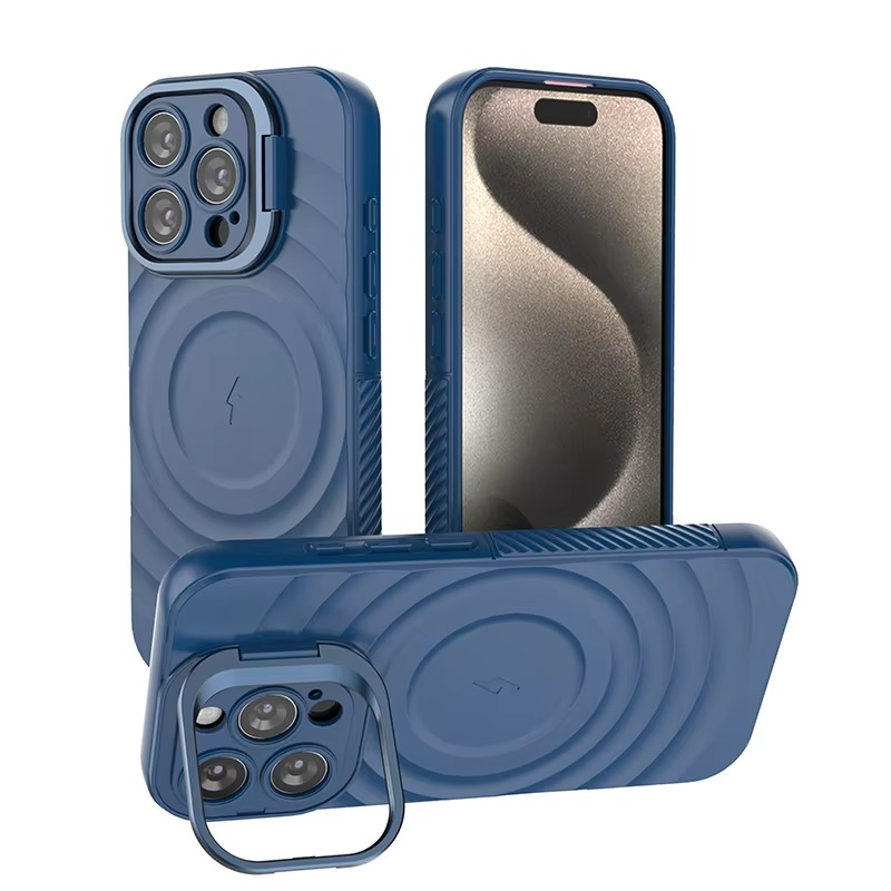 Luxury Magnetic iPhone Case — Adjustable Lens Mount Soft Silicone Cover, Shockproof, Anti-Fingerprint, Anti-Scratch, Dustproof, Non-Slip, Magsafe Compatible