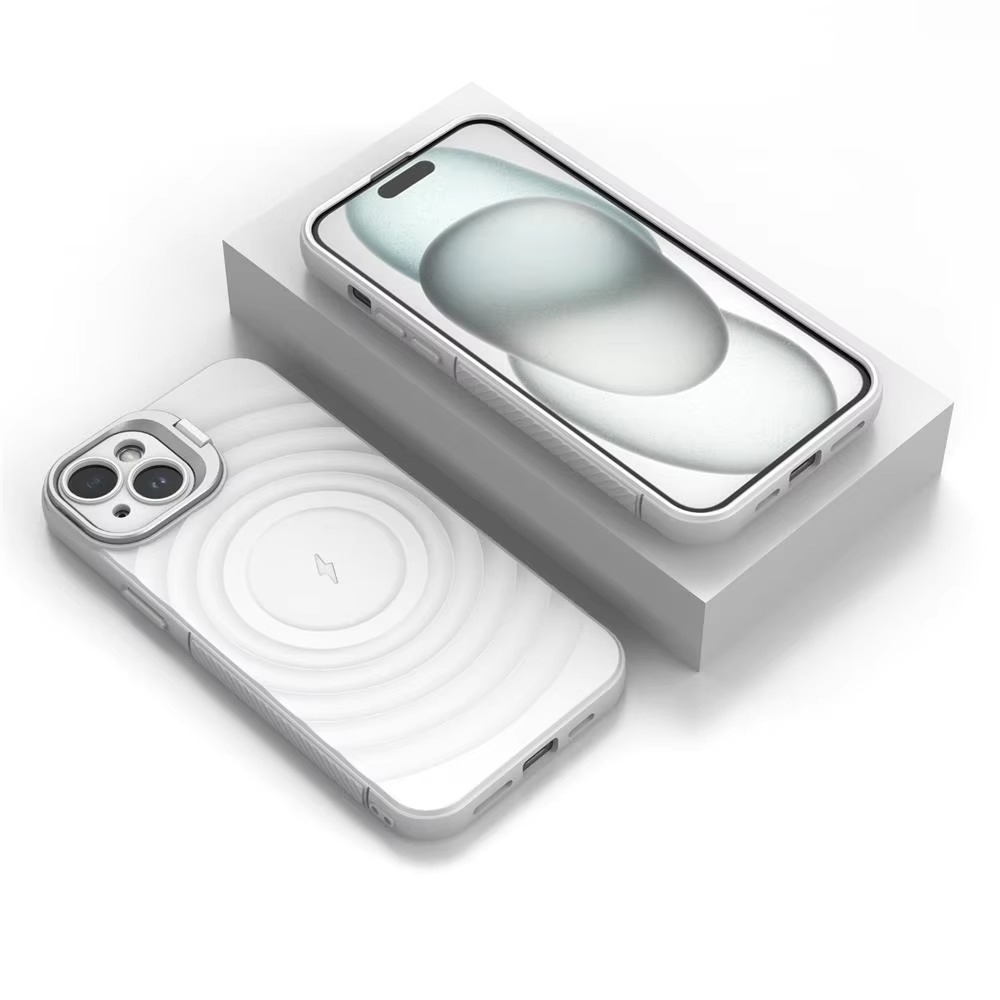 Luxury Magnetic iPhone Case — Adjustable Lens Mount Soft Silicone Cover, Shockproof, Anti-Fingerprint, Anti-Scratch, Dustproof, Non-Slip, Magsafe Compatible