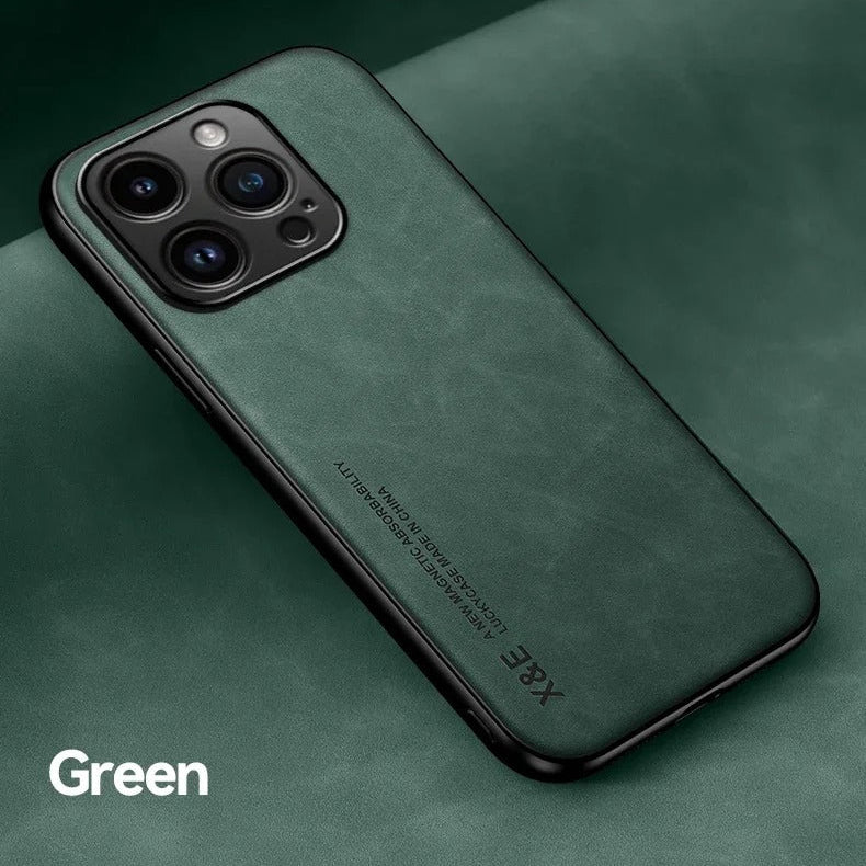 Luxury Magnetic iPhone Case — Car Holder Protective Cover, Anti-Fingerprint, Anti-Scratch, Lightweight Half-Wrapped Coque Fundas