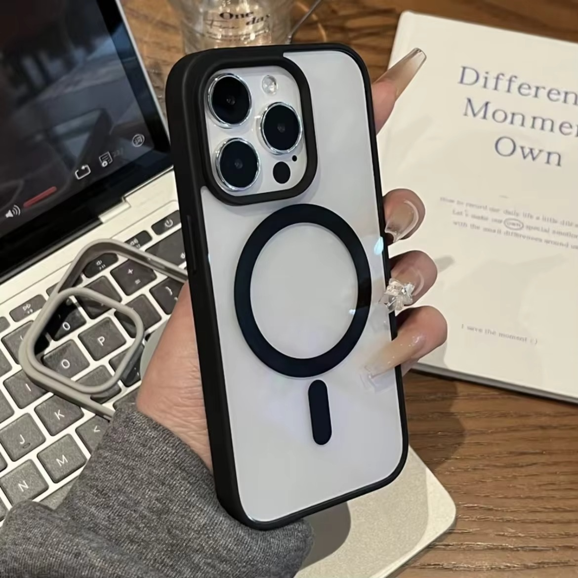 Luxury iPhone Case — MagSafe Magnetic Wireless-Charging Soft Bumper Transparent Cover, Shockproof, Anti-Fingerprint, Full Protection