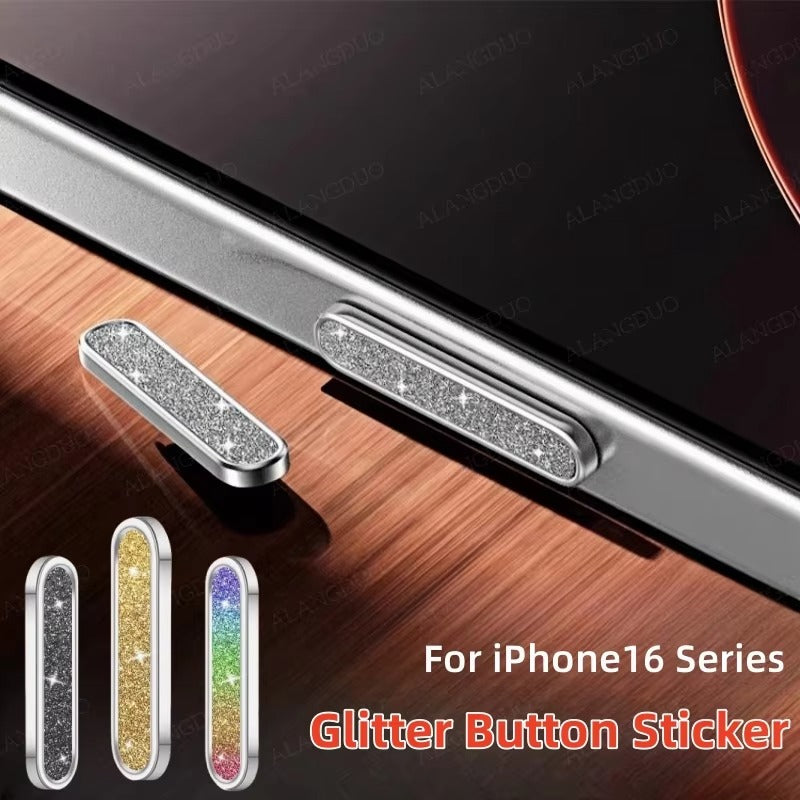 Luxury iPhone Camera Control Button Protector, Diamond Finish Metal Key Cover with Scratch Resistance & Precision Fit