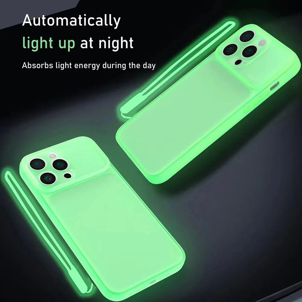 Luxury iPhone Case MagSafe Compatible Luminous Clear Silicone Cover — Night Light Glow Design, Ultra-Thin Shockproof Protection, Camera Lens & Screen Safe