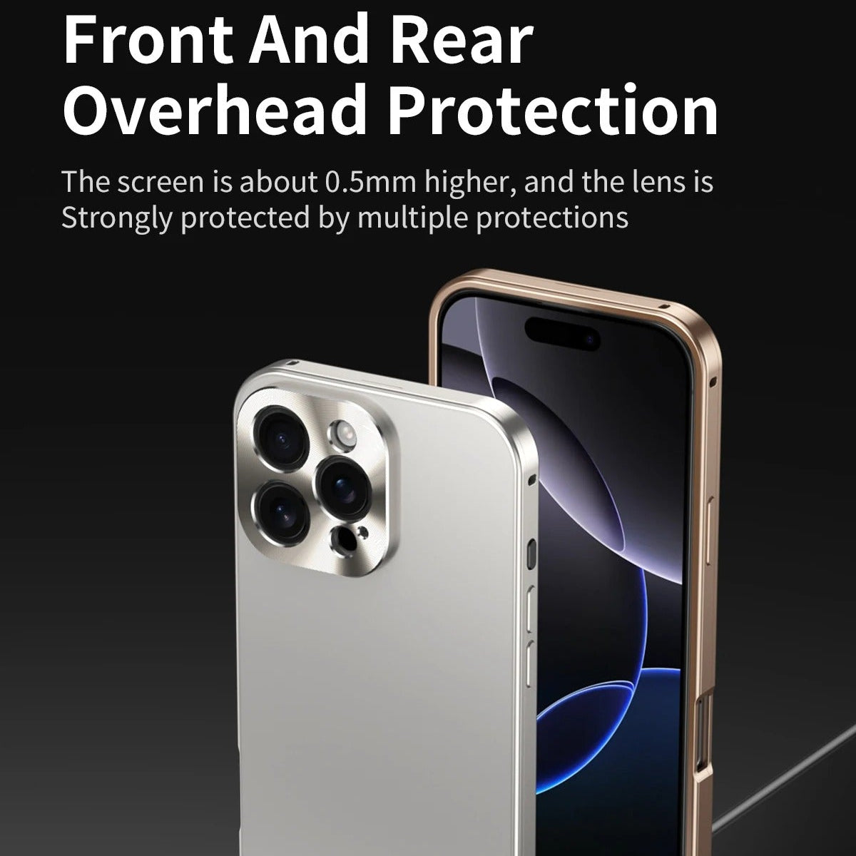 Luxury iPhone Case MagSafe Compatible Shockproof Camera Lens Protection — Matte Titanium Alloy Frame, Magnetic Slim Cover, Anti-Fingerprint, Drop Resistant