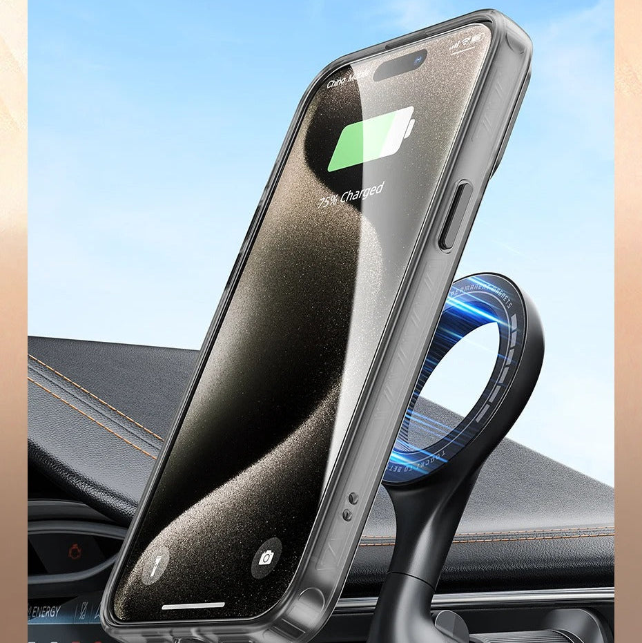 Luxury iPhone Case MagSafe Compatible — Matte Magnetic Wireless Charging, Shockproof Full Coverage with Lens Protection, Transparent Cover