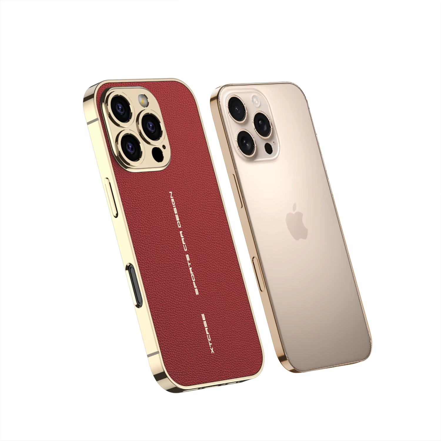 Luxury iPhone Case Plating Leather Back Cover — Full Lens Protection, Shockproof Anti-Fingerprint Scratch-Resistant Slim Design