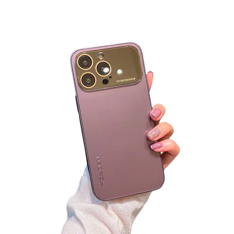 Luxury iPhone Case Slim Shockproof Screen Protection — Large Window Matte Electroplated Cover, Anti-Fingerprint TPU Design, Scratch-Resistant Full Protection