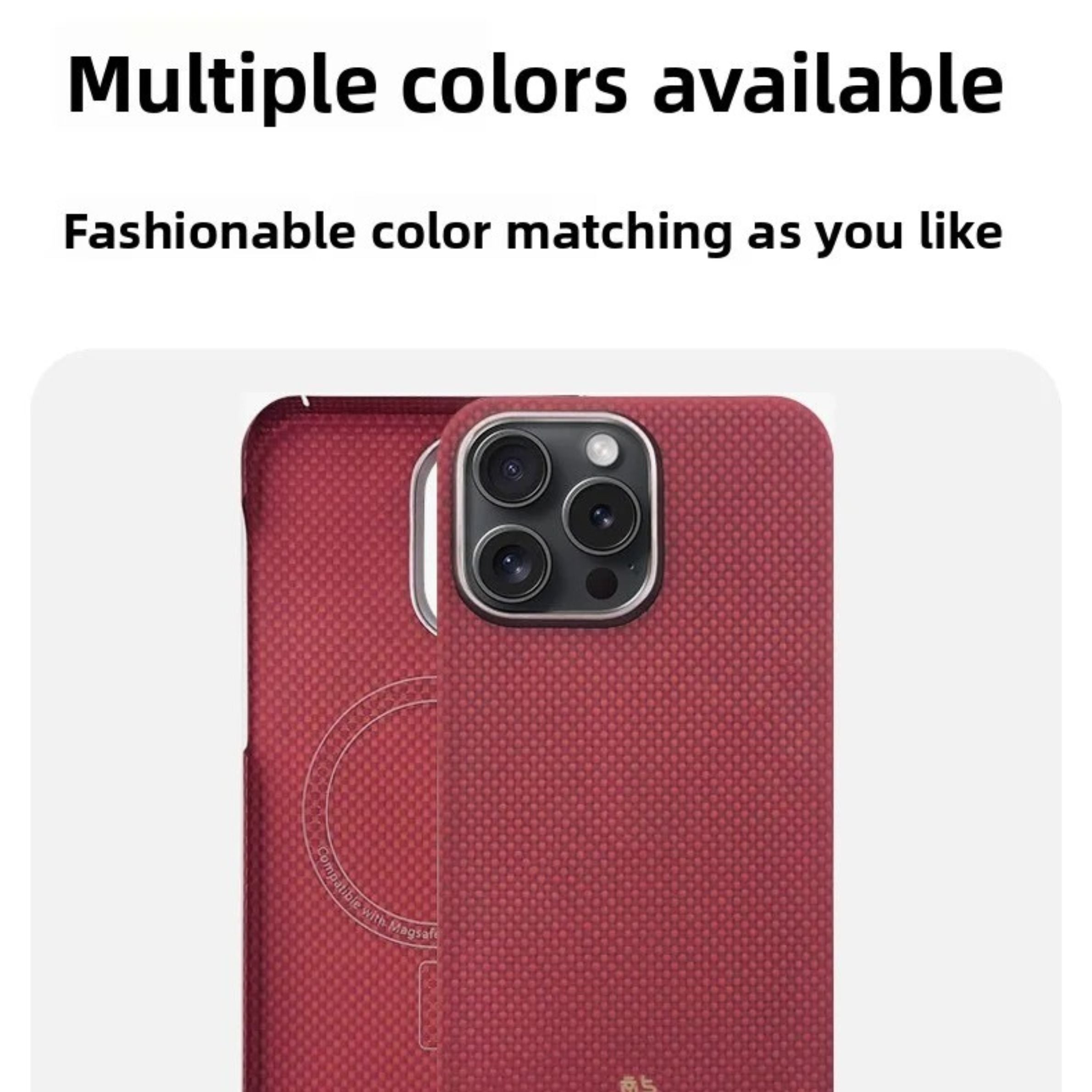 Luxury iPhone Case — 100% Carbon Fiber Magnetic Cover with Kevlar, Anti-Fingerprint, Slim Shockproof and Scratch-Resistant Design, MagSafe Compatible