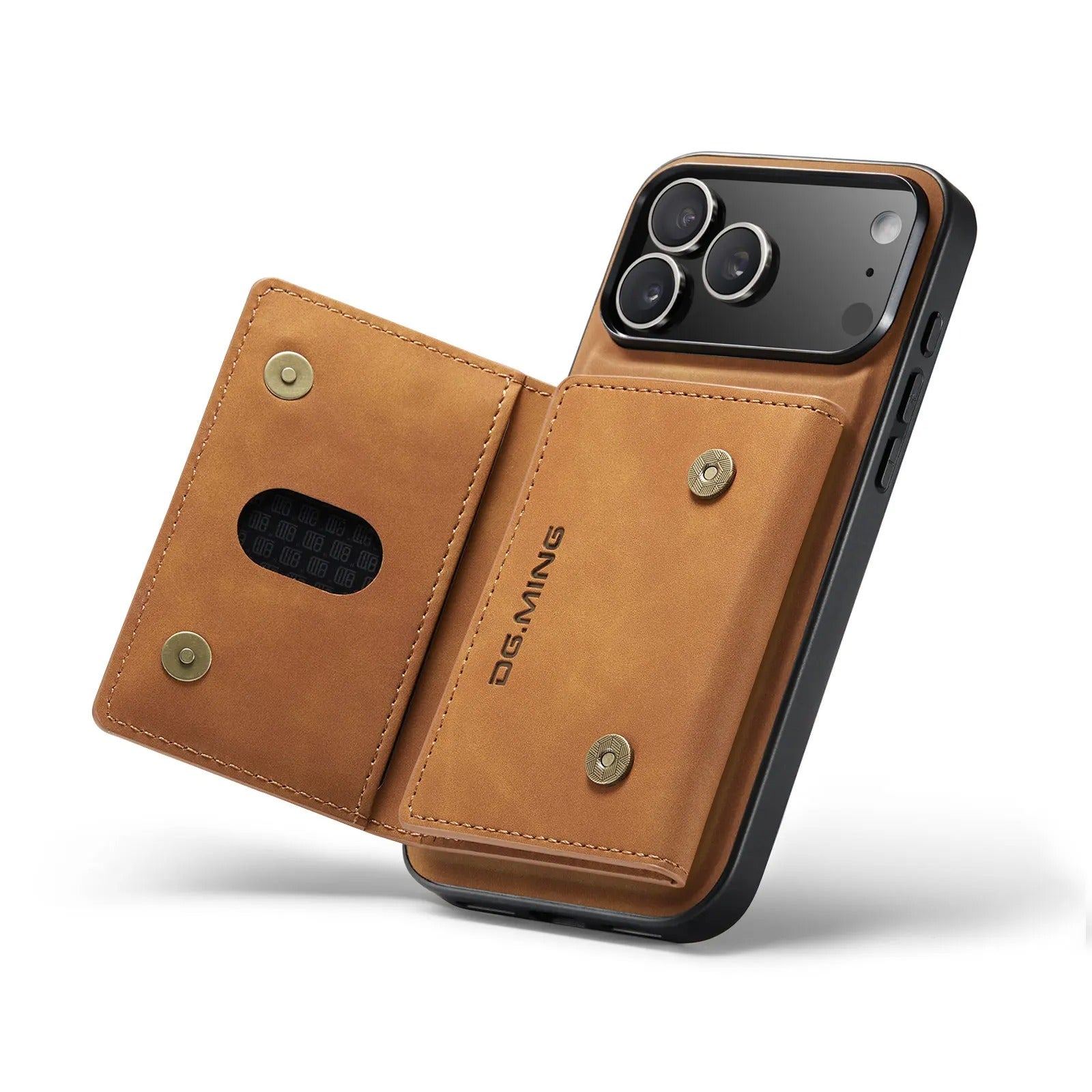 Luxury iPhone Case — 2-in-1 Detachable Magnetic Leather Wallet Cover with Card Slots, Kickstand Function & Protective Full-Body Design