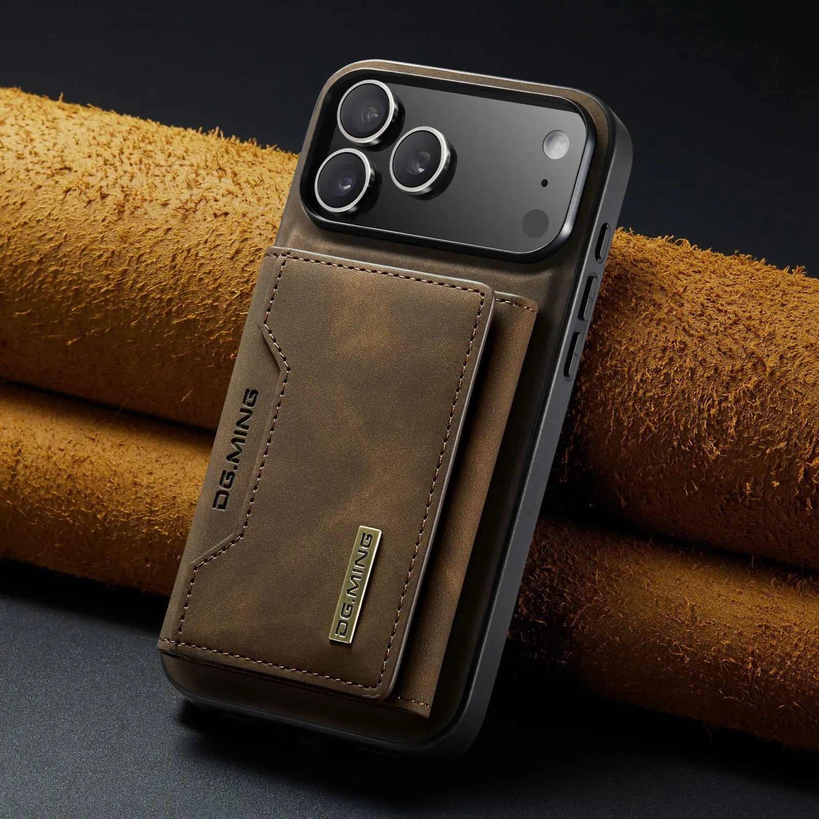 Luxury iPhone Case — 2-in-1 Detachable Magnetic Leather Wallet Cover with Card Slots, Kickstand Function & Protective Full-Body Design