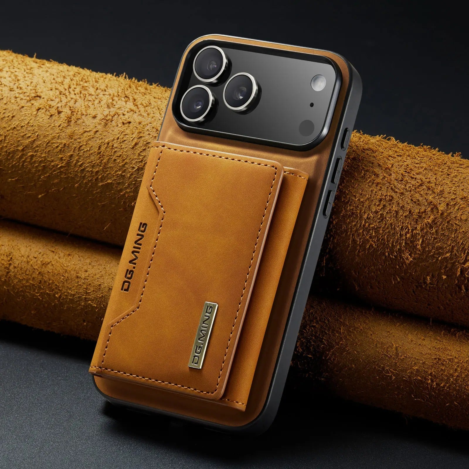 Luxury iPhone Case — 2-in-1 Detachable Magnetic Leather Wallet Cover with Card Slots, Kickstand Function & Protective Full-Body Design
