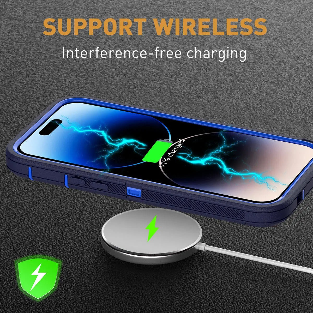 Luxury iPhone Case — 3-in-1 Defend Heavy-Duty Hybrid Armor Cover with Shockproof Silicone Protection, Anti-Scratch Finish & Non-Slip Grip Design