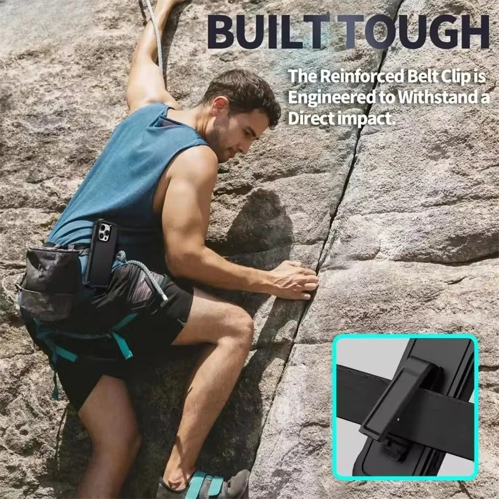 Luxury iPhone Case — 3-in-1 Defend Heavy-Duty Hybrid Armor Cover with Shockproof Silicone Protection, Anti-Scratch Finish & Non-Slip Grip Design