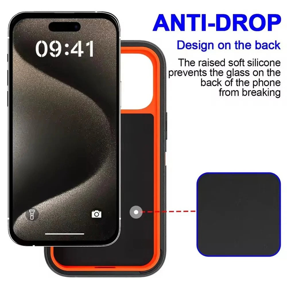 Luxury iPhone Case — 3-in-1 Defend Heavy-Duty Hybrid Armor Cover with Shockproof Silicone Protection, Anti-Scratch Finish & Non-Slip Grip Design