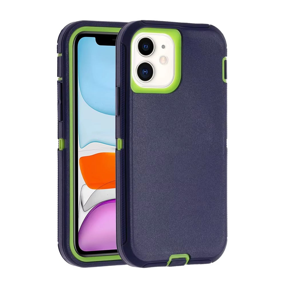 Luxury iPhone Case — 3-in-1 Defend Heavy-Duty Hybrid Armor Cover with Shockproof Silicone Protection, Anti-Scratch Finish & Non-Slip Grip Design