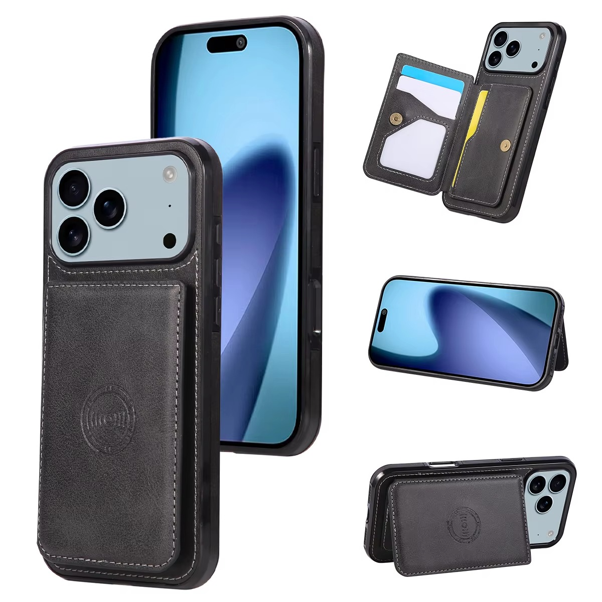 Luxury iPhone Case — Anti-Theft Magnetic Leather Wallet with RFID Blocking, Full Protection, Card Slots & Shockproof Design