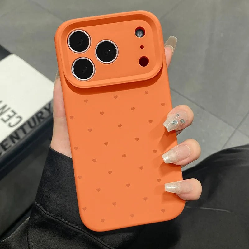 Luxury iPhone Case — Cute Love-Heart Candy Color Matte Silicone Cover with Ultra-Slim Shockproof Design and Anti-Fingerprint Non-Slip Finish