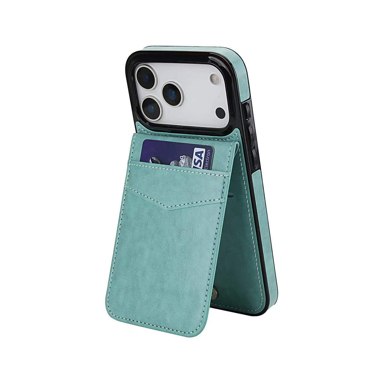 Luxury iPhone Case — Flip Stand Wallet with Card Holder, Retro Leather Cover, Shockproof Anti-Fingerprint Protection, Full Access Design
