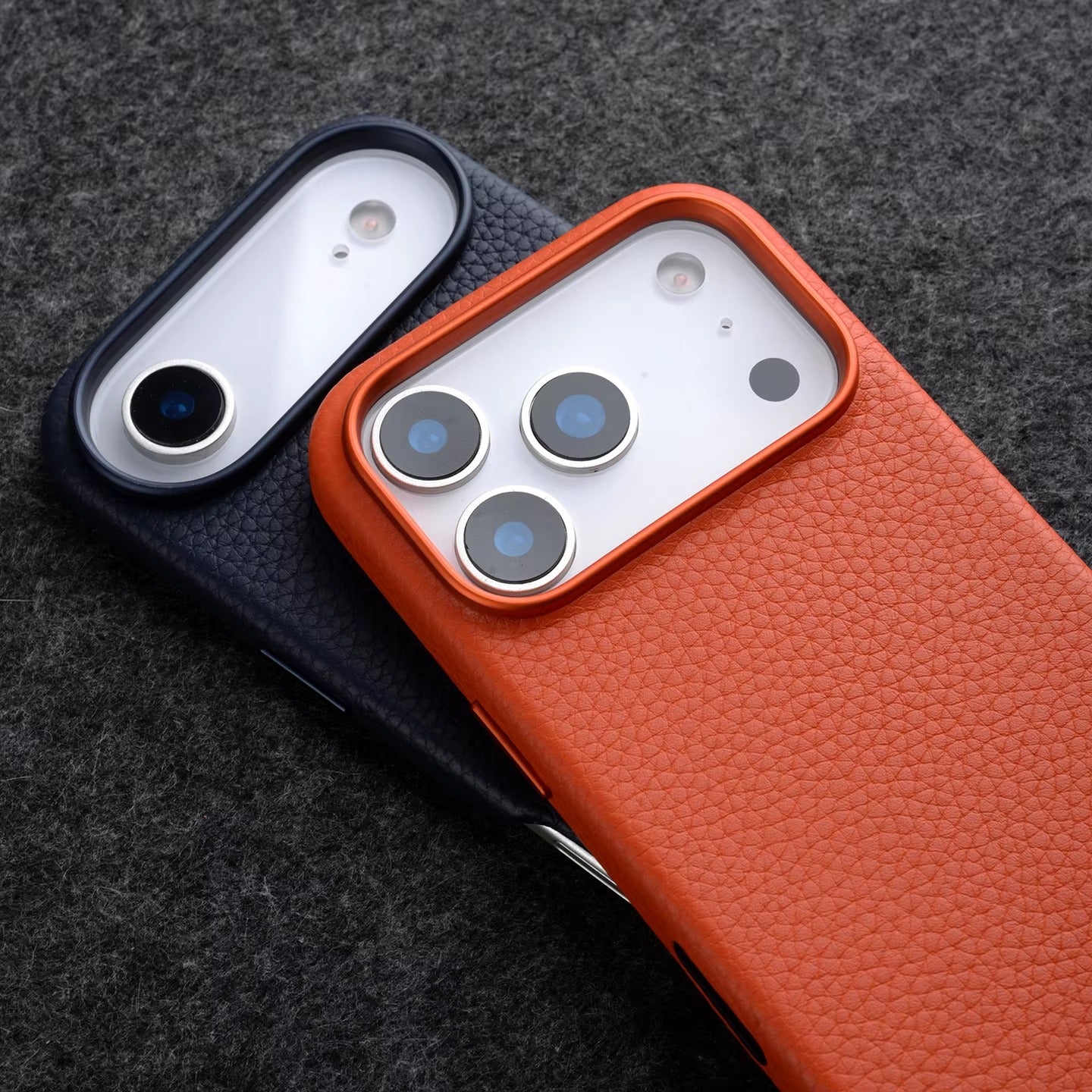 Luxury iPhone Case — Genuine Cowhide Leather MagSafe Cover with Camera Button, Slim Shockproof Design and Anti-Fingerprint Soft Microfiber Lining