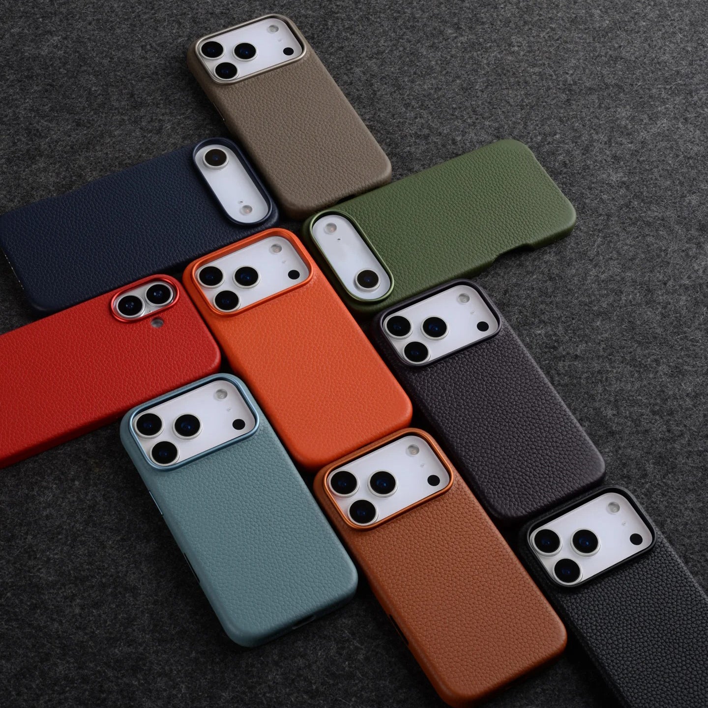 Luxury iPhone Case — Genuine Cowhide Leather MagSafe Cover with Camera Button, Slim Shockproof Design and Anti-Fingerprint Soft Microfiber Lining