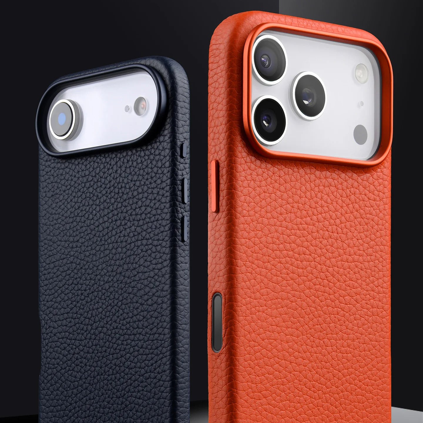 Luxury iPhone Case — Genuine Cowhide Leather MagSafe Cover with Camera Button, Slim Shockproof Design and Anti-Fingerprint Soft Microfiber Lining