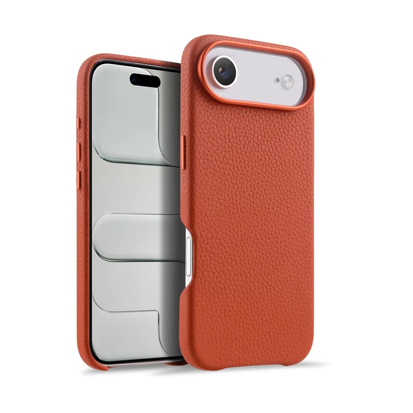 Luxury iPhone Case — Genuine Cowhide Leather MagSafe Cover with Camera Button, Slim Shockproof Design and Anti-Fingerprint Soft Microfiber Lining