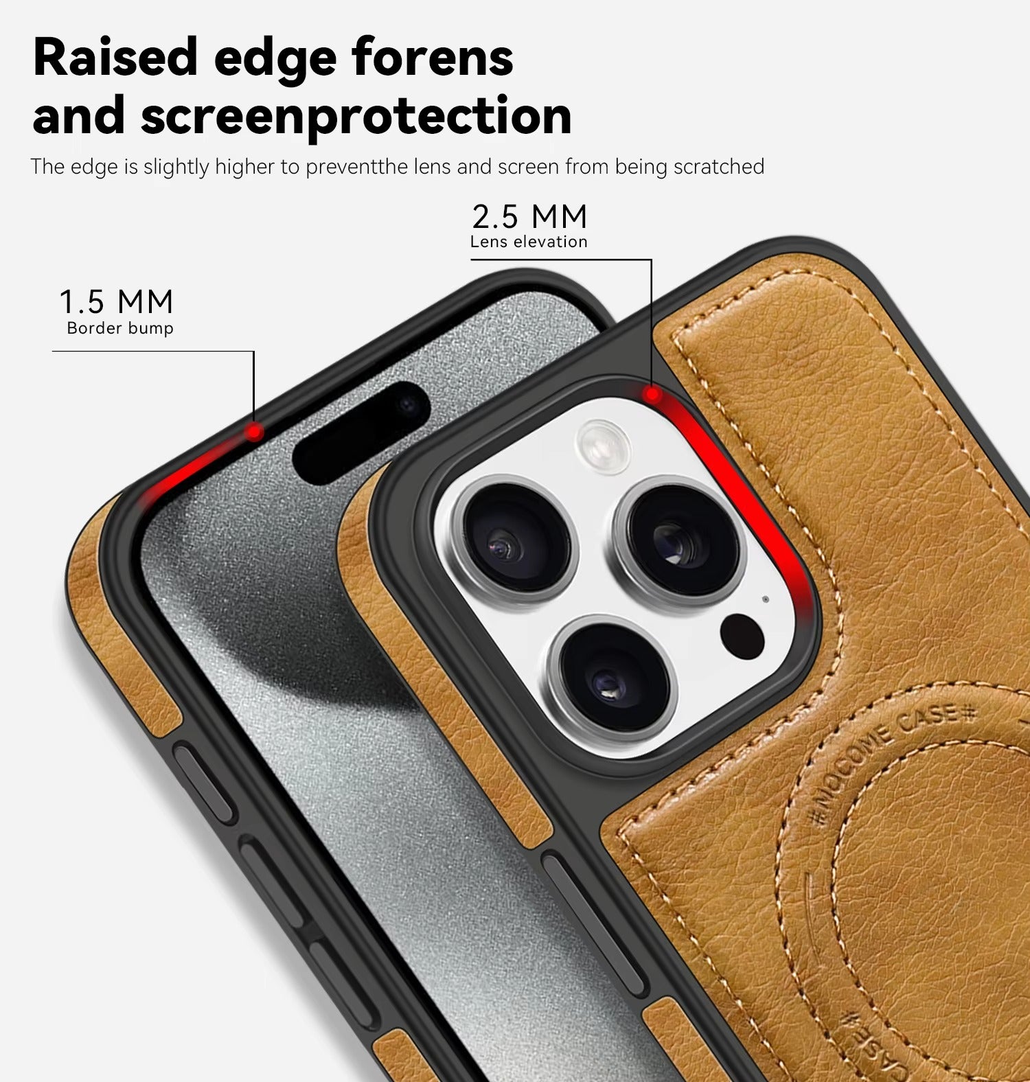 Luxury iPhone Case — Genuine Leather MagSafe Cover with Magnetic Holder Stand, Full-Coverage Shockproof Protection, Anti-Fingerprint Dustproof Non-Slip Design