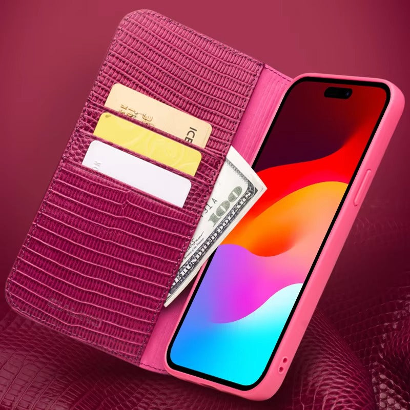 Luxury iPhone Case — Honxury Genuine Leather Flip Cover with Card Slot, Ultra-Slim Protective Design for iPhone 15 Pro Max and Mini