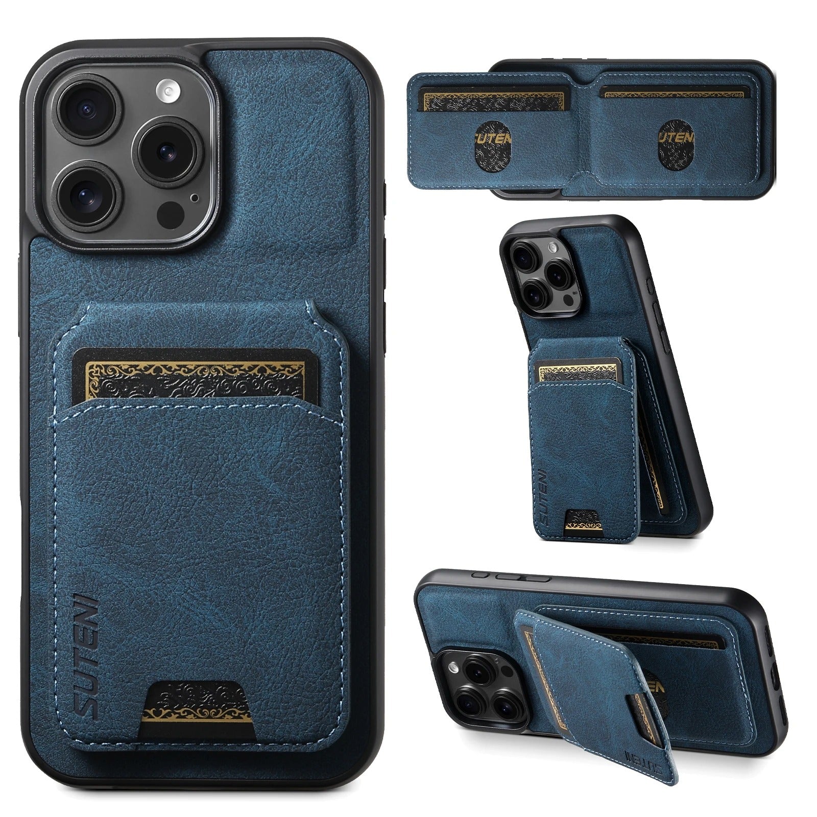 Luxury iPhone Case — Leather Magnetic Wallet Cover with Card Holder Pocket, Non-Slip Anti-Scratch Protection & Slim Business Design